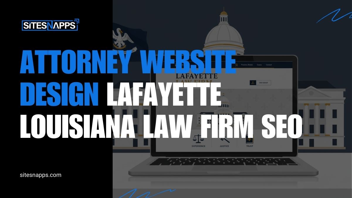 Professional law firm website design for Lafayette Louisiana attorneys - Sites N Apps
