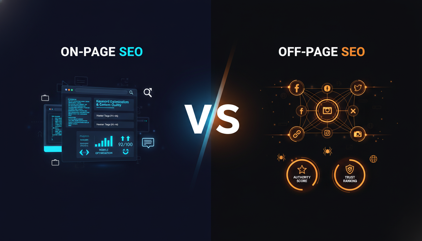 on page seo vs off page seo