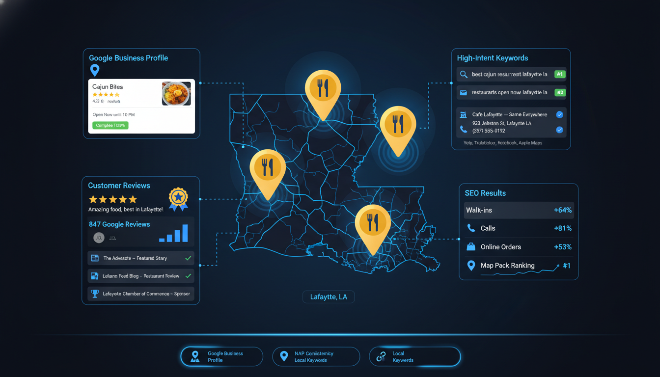 Local SEO for Restaurants in Lafayette, LA: The Complete Ranking and Growth Blueprint