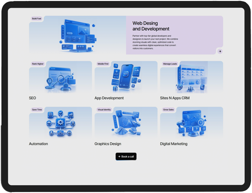 Website design mockup by Sites N Apps