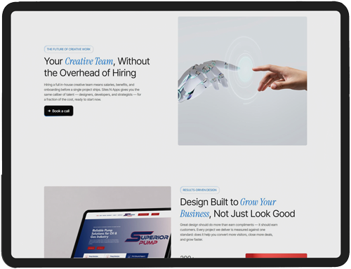 Website design mockup by Sites N Apps