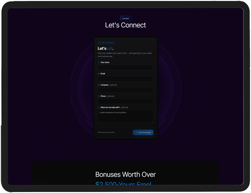 Website design mockup by Sites N Apps
