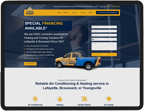 Website design mockup by Sites N Apps