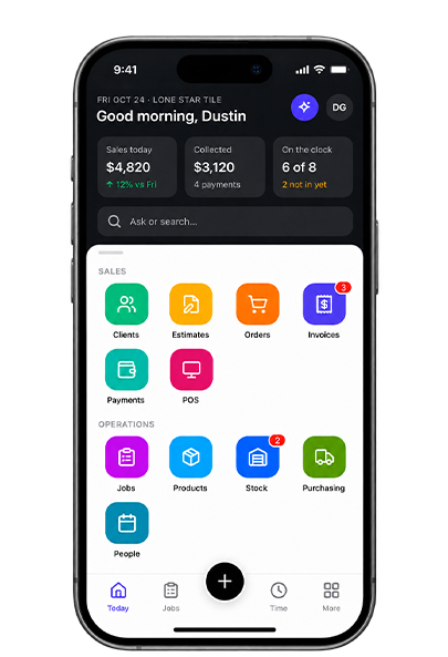 Mobile app screen design