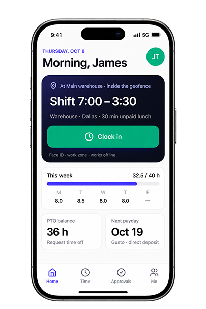 Mobile app screen design